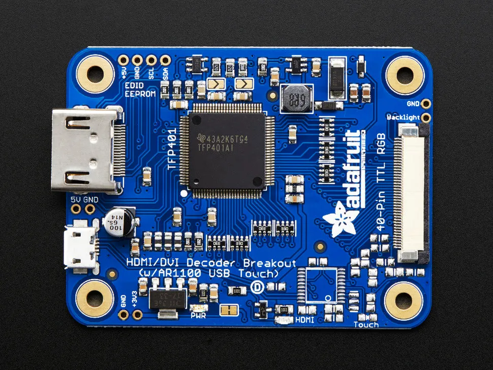Adafruit TFP401 HDMI/DVI Decoder to 40-Pin TTL Breakout - Without Touch