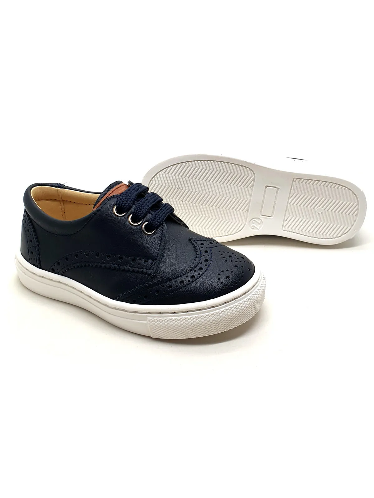 Andanines leather sneakers-navy blue