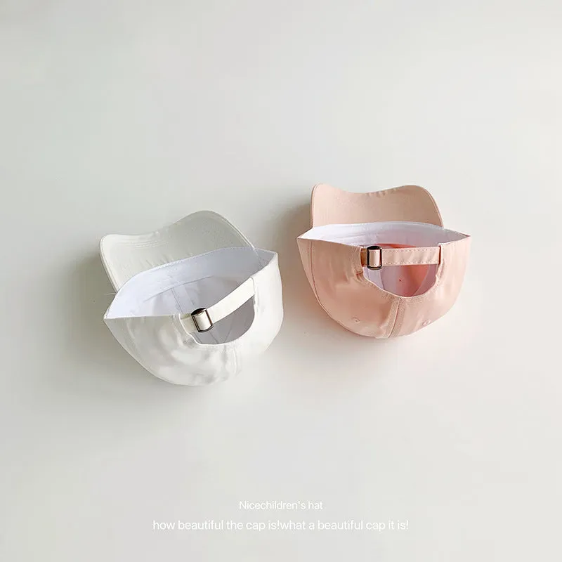 Baby cap style spring and summer thin sun hat for children small and fresh boys and girls sun protection baseball cap trendy