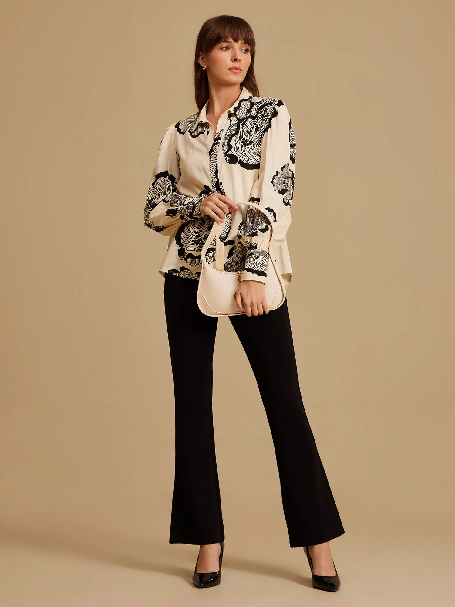 Cooper Beige Printed Shirt