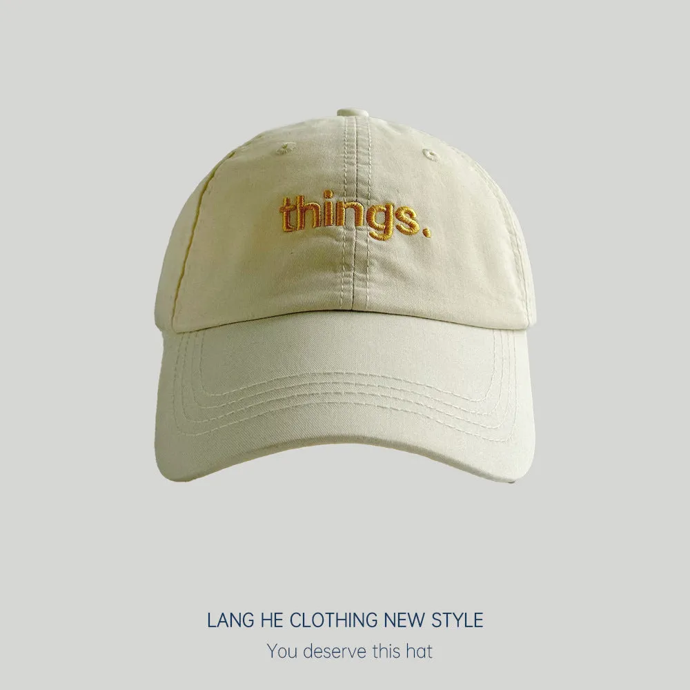 Letter embroidery color block children's baseball cap for women casual all-match face-showing small and big children summer sun protection duck tongue hat