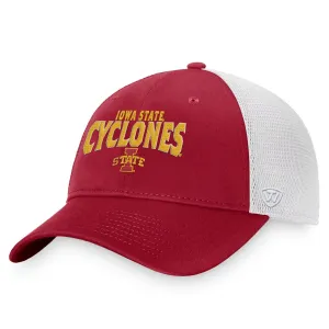 Men's Top of the World Cardinal/White Iowa State Cyclones Breakout Trucker Snapback Cap
