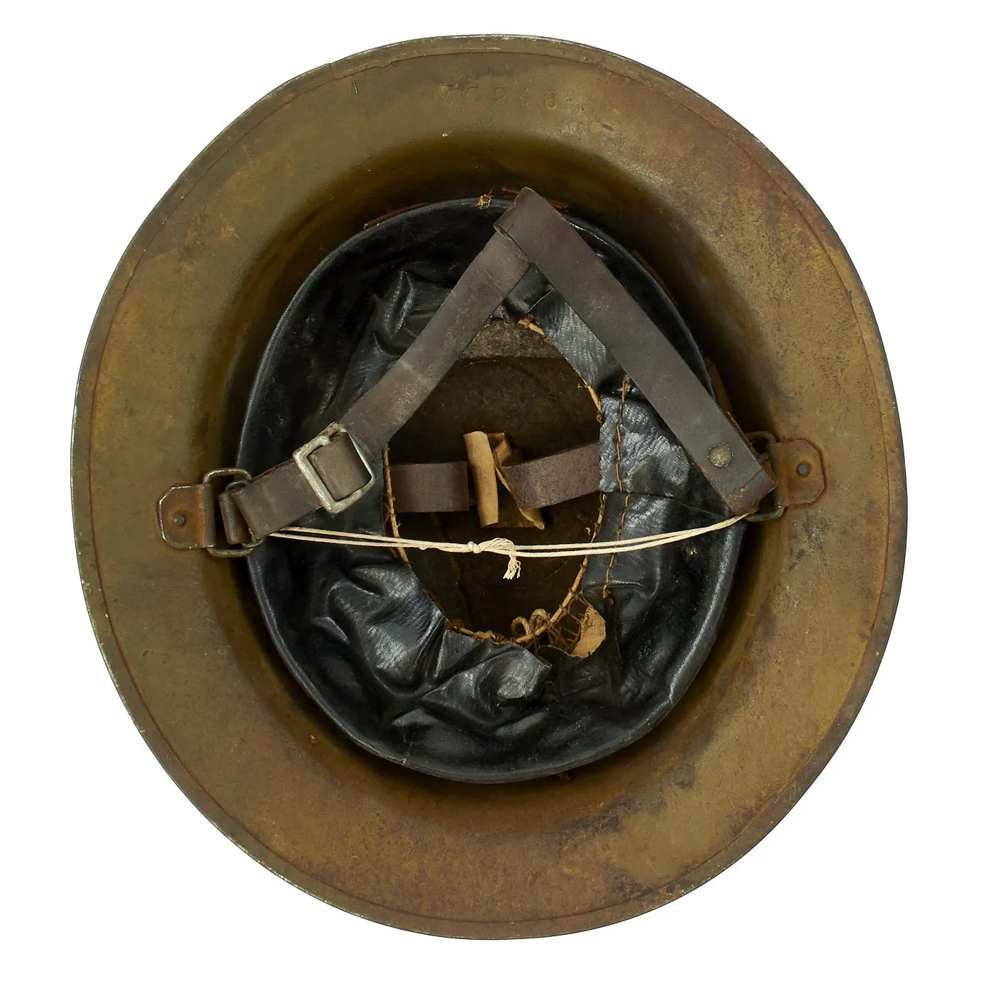 Original U.S. WWI 4th Marine Brigade HQ Model 1917 Helmet